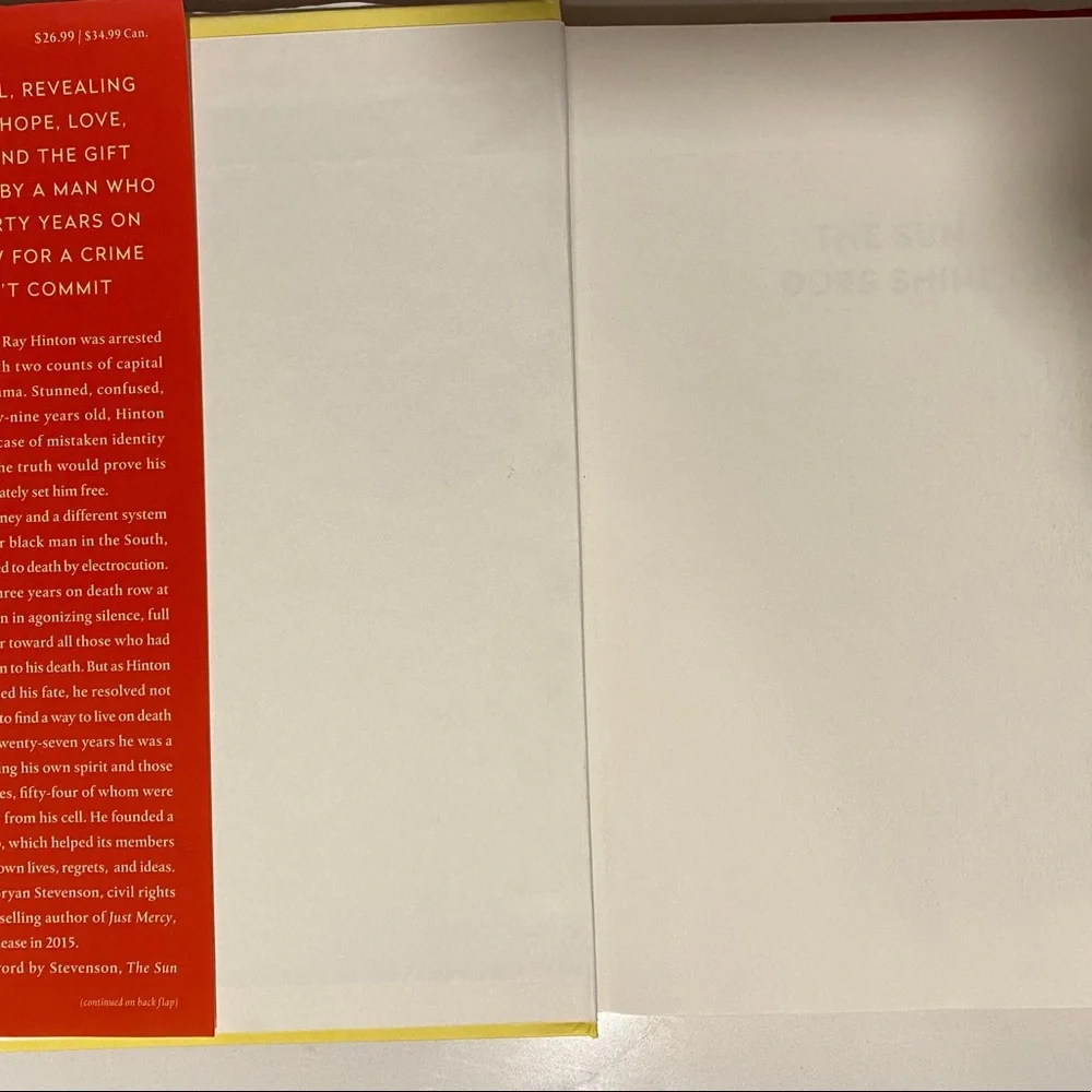 HardCover The Sun Does Shine Anthony Ray Hinton OPRAH’S Book Club 2018